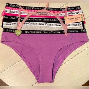 New Juicy Couture Plus Size Women’s 5pack Panties Multicolor NWT Size: Large / L